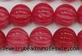 CCN677 15.5 inches 16mm carved round candy jade beads wholesale