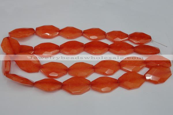 CCN690 15.5 inches 20*30mm faceted octagonal candy jade beads