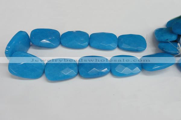 CCN711 15.5 inches 30*40mm faceted trapezoid candy jade beads