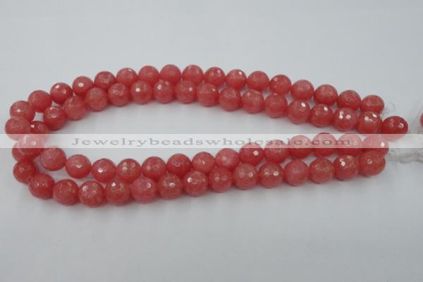 CCN753 15.5 inches 4mm faceted round candy jade beads wholesale