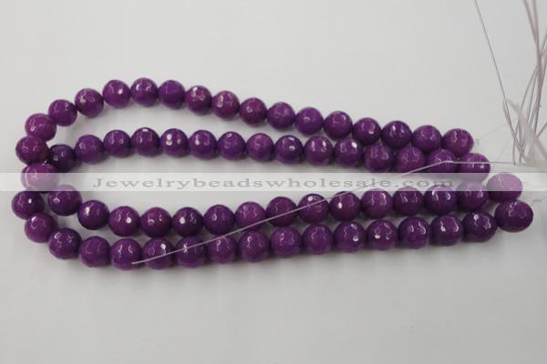 CCN830 15.5 inches 12mm faceted round candy jade beads wholesale