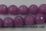 CCN846 15.5 inches 14mm faceted round candy jade beads wholesale