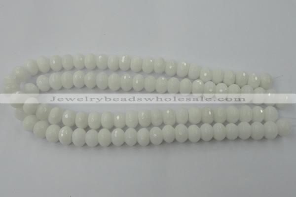 CCN904 15.5 inches 9*12mm faceted rondelle candy jade beads