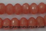 CCN918 15.5 inches 10*14mm faceted rondelle candy jade beads