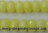 CCN919 15.5 inches 10*14mm faceted rondelle candy jade beads