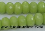 CCN923 15.5 inches 10*14mm faceted rondelle candy jade beads