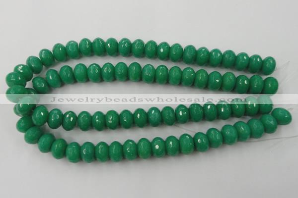 CCN924 15.5 inches 10*14mm faceted rondelle candy jade beads