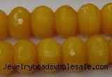 CCN933 15.5 inches 12*16mm faceted rondelle candy jade beads