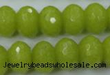 CCN934 15.5 inches 12*16mm faceted rondelle candy jade beads