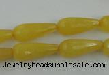 CCN977 15.5 inches 9*22mm faceted teardrop candy jade beads