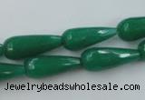 CCN978 15.5 inches 9*22mm faceted teardrop candy jade beads