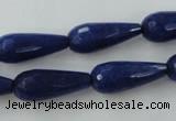 CCN979 15.5 inches 9*22mm faceted teardrop candy jade beads