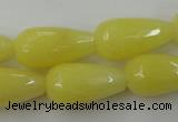 CCN993 15.5 inches 13*25mm faceted teardrop candy jade beads