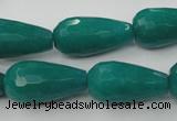 CCN995 15.5 inches 13*25mm faceted teardrop candy jade beads