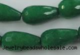 CCN996 15.5 inches 13*25mm faceted teardrop candy jade beads