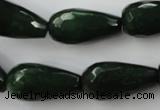 CCN998 15.5 inches 13*25mm faceted teardrop candy jade beads