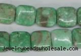 CCO115 15.5 inches 14*14mm square dyed natural chrysotine beads