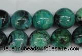 CCO145 15.5 inches 14mm round dyed natural chrysotine beads