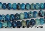 CCO170 15.5 inches 5*8mm rondelle dyed natural chrysotine beads