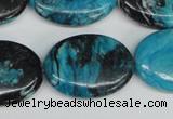 CCO181 15.5 inches 22*30mm oval dyed natural chrysotine beads