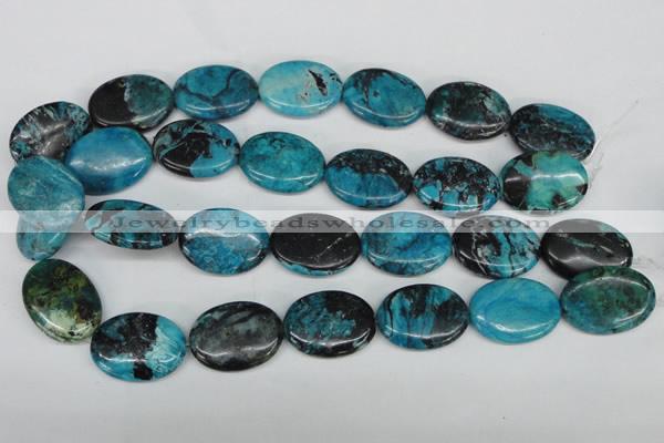 CCO181 15.5 inches 22*30mm oval dyed natural chrysotine beads