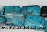 CCO192 15.5 inches 18*25mm rectangle dyed natural chrysotine beads