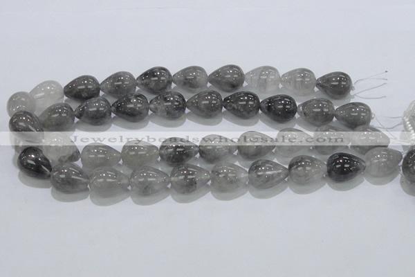 CCQ107 15.5 inches 15*20mm teardrop cloudy quartz beads wholesale