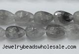 CCQ108 15.5 inches 10*14mm faceted teardrop cloudy quartz beads