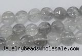 CCQ115 15.5 inches 8mm coin cloudy quartz beads wholesale