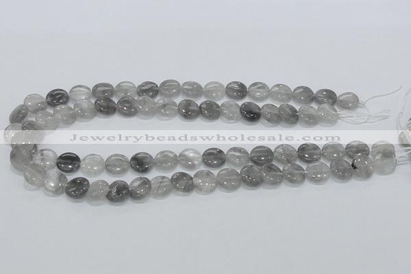 CCQ117 15.5 inches 12mm coin cloudy quartz beads wholesale