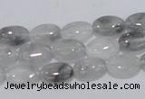 CCQ144 15.5 inches 8*12mm oval cloudy quartz beads wholesale