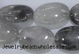 CCQ148 15.5 inches 18*25mm oval cloudy quartz beads wholesale