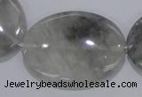 CCQ150 15.5 inches 30*40mm oval cloudy quartz beads wholesale