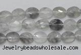 CCQ151 15.5 inches 7*9mm faceted oval cloudy quartz beads wholesale