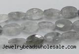 CCQ152 15.5 inches 8*12mm faceted oval cloudy quartz beads wholesale