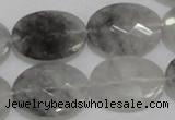 CCQ156 15.5 inches 18*25mm faceted oval cloudy quartz beads wholesale