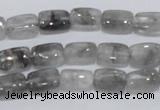 CCQ174 15.5 inches 8*12mm rectangle cloudy quartz beads wholesale