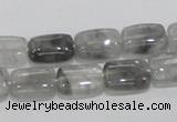 CCQ175 15.5 inches 10*14mm rectangle cloudy quartz beads wholesale