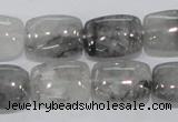 CCQ176 15.5 inches 13*18mm rectangle cloudy quartz beads wholesale