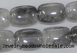 CCQ177 15.5 inches 15*20mm rectangle cloudy quartz beads wholesale