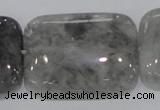 CCQ180 15.5 inches 30*40mm rectangle cloudy quartz beads wholesale