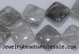 CCQ204 15.5 inches 15*15mm diamond cloudy quartz beads wholesale