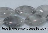 CCQ222 15.5 inches 15*25mm horse eye cloudy quartz beads wholesale