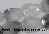 CCQ226 15.5 inches 16*22mm faceted freeform cloudy quartz beads