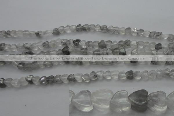 CCQ241 15.5 inches 4*4mm heart cloudy quartz beads wholesale