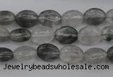 CCQ243 15.5 inches 8*10mm oval cloudy quartz beads wholesale