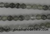 CCQ311 15.5 inches 6mm faceted round cloudy quartz beads wholesale