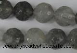 CCQ316 15.5 inches 16mm faceted round cloudy quartz beads wholesale