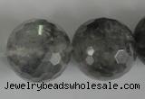 CCQ320 15.5 inches 25mm faceted round cloudy quartz beads wholesale