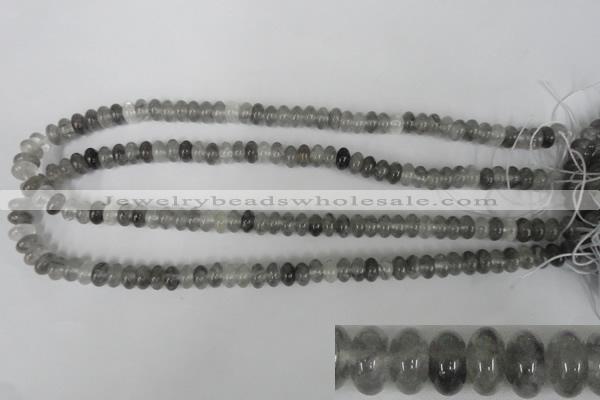 CCQ326 15.5 inches 5*8mm rondelle cloudy quartz beads wholesale